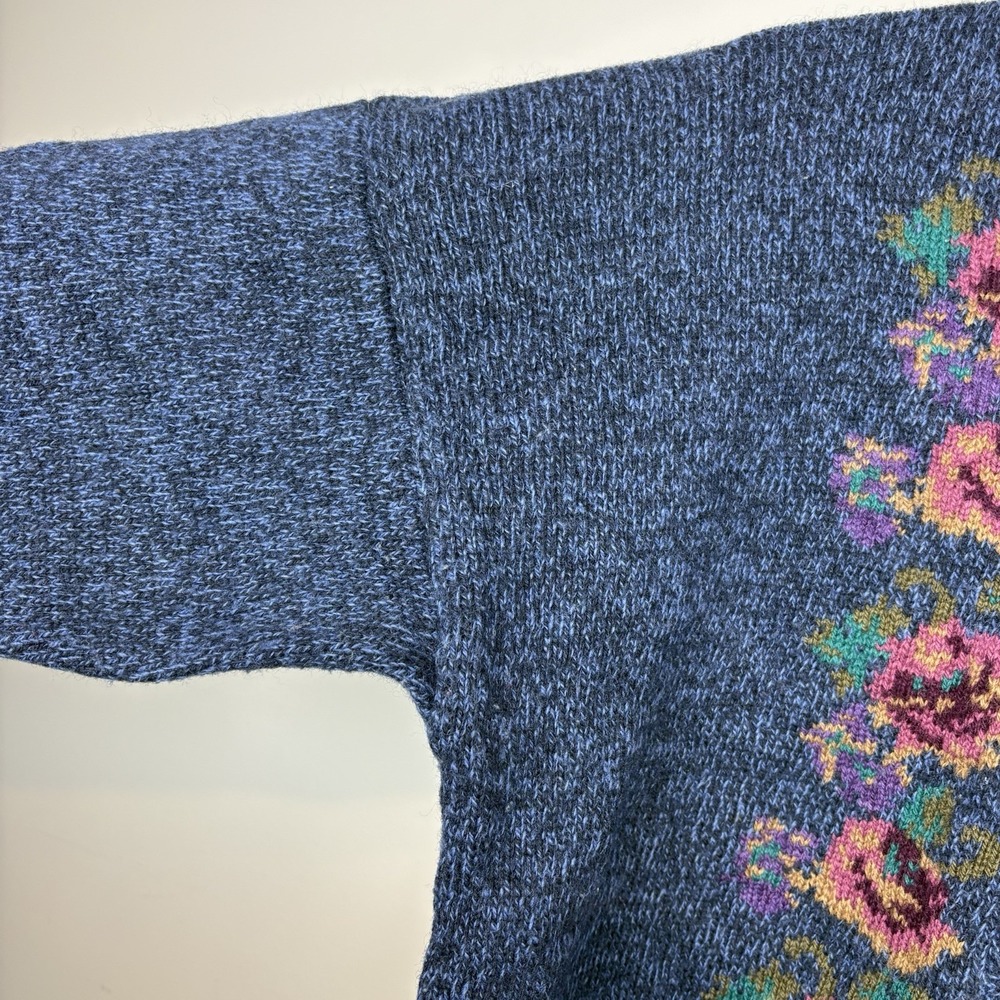Vtg Women's Eddie Bauer Wool Blend Cardigan Sweater Grannycore Grandma Sz L - Picture 5 of 14